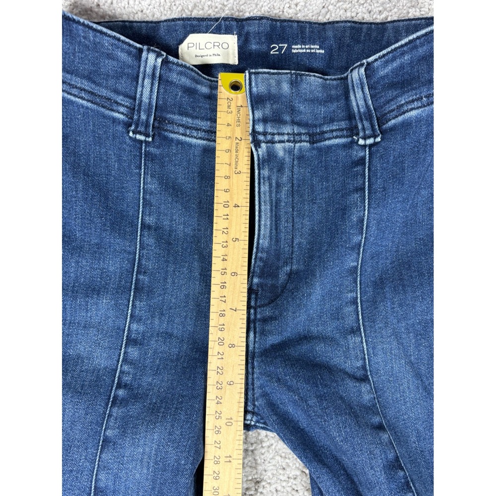 PILCRO High Rise Cropped Flare Jeans Dark Wash Size‎ 27 - Picture 9 of 12